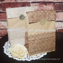 Bolsa de papel kraft marrón empaquetado bolsa de papel plegable bolsa de papel de pan